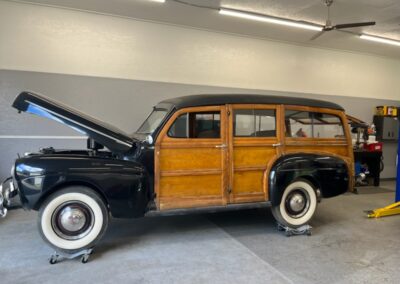 1948 Ford Woodie Wagon - side, hood open